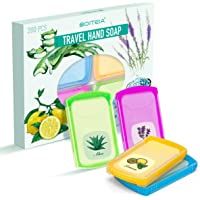 200 Pcs Jabon en Papel Desechable Papel Jabon Portatil de Bolsillo Jabon con 4 Fragancias- Láminas de Jabón Manos Mini…
